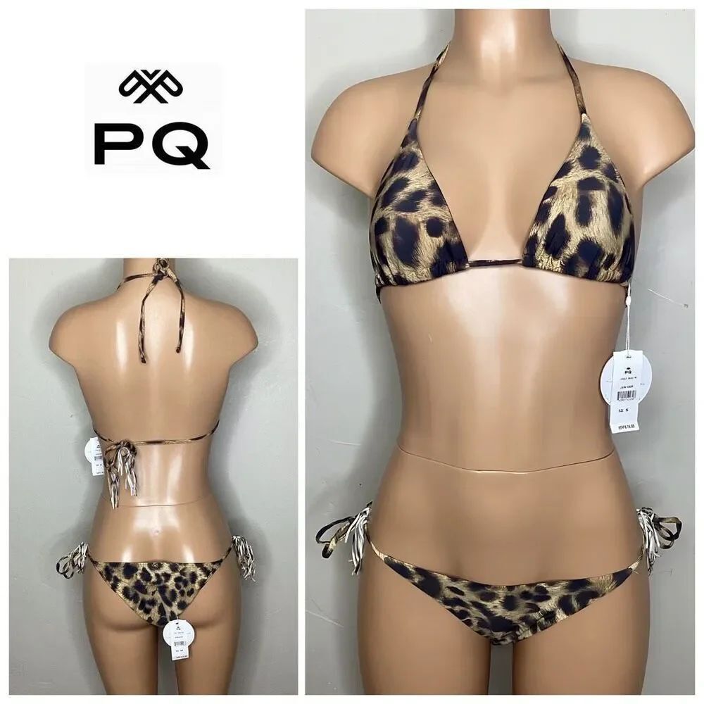 New. Pilyq jungle tie bikini. S-top/M-bottom. Retails $159.